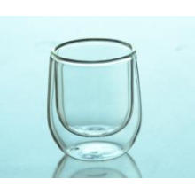 Wholesale Clear Double Wall Glass Coffee Cup, Cheap Double Wall Beer Drinking Glass Cup 70ml